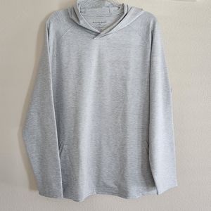 Mizzen + Main Mens ProFlex Hoodie Light Gray Heather Size XL
